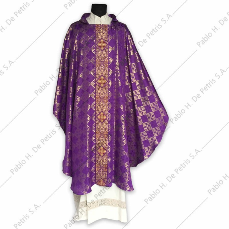 H 6584-3L - Morado - Casulla italiana H 6584-3L - Morado - Casulla italiana