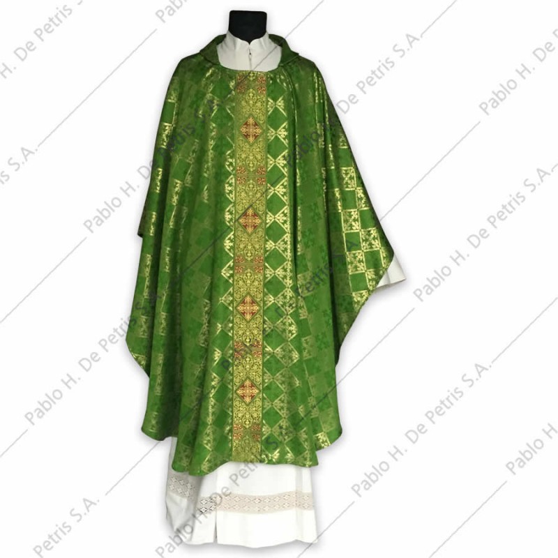 H 6584 - Verde - Casulla italiana H 6584 - Verde - Casulla italiana