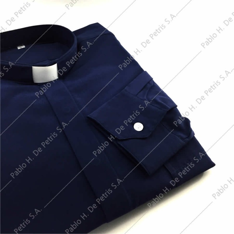 7757-Azul - Camisa manga larga