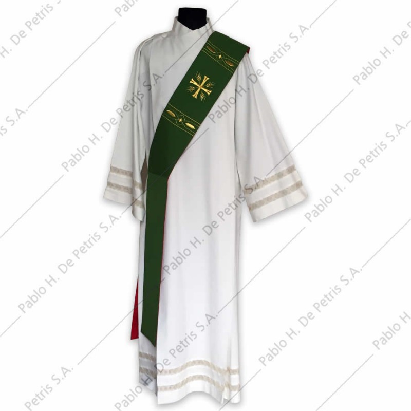 F 29-Rojo-Verde - Estola Diaconal bicolor Italiana F 29-Rojo-Verde - Estola Diaconal bicolor Italiana