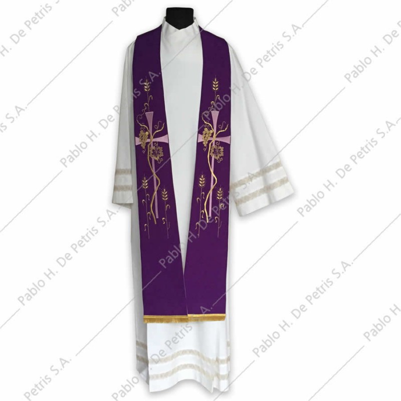 K 80-41 - Blanco-Morado - Estola Italiana K 80-41 - Blanco-Morado - Estola Italiana