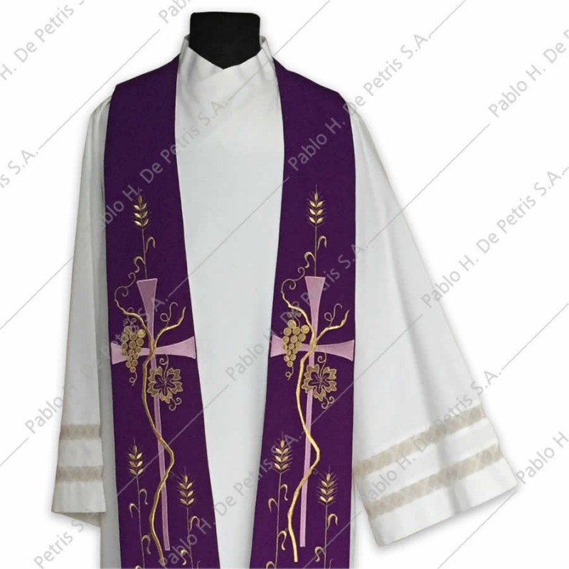 K 80-41 - Blanco-Morado - Estola Italiana K 80-41 - Blanco-Morado - Estola Italiana