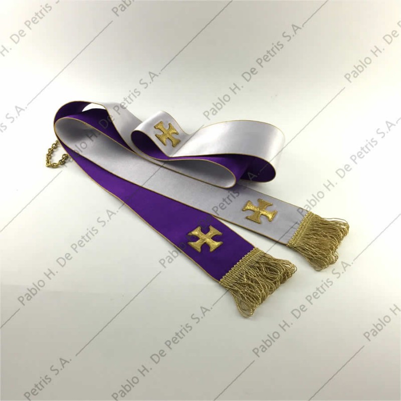S 50-2224-Blanco-Morado - Estola reversible de bolsillo Slabbinck - Bélgica S 50-2224-Blanco-Morado - Estola reversible de bolsillo Slabbinck - Bélgica