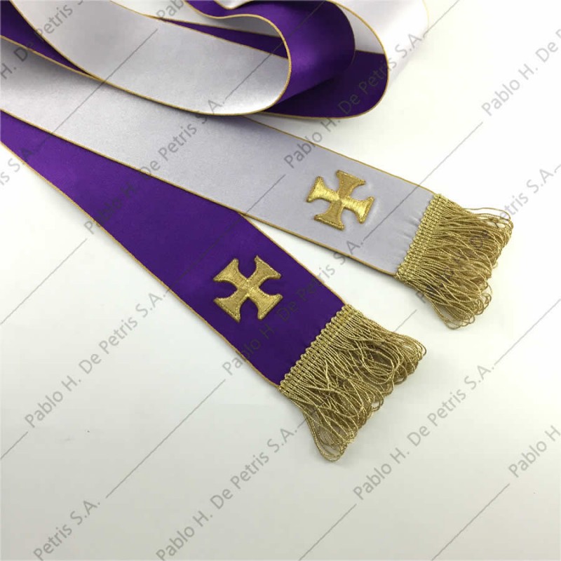 S 50-2224-Blanco-Morado - Estola reversible de bolsillo Slabbinck - Bélgica S 50-2224-Blanco-Morado - Estola reversible de bolsillo Slabbinck - Bélgica