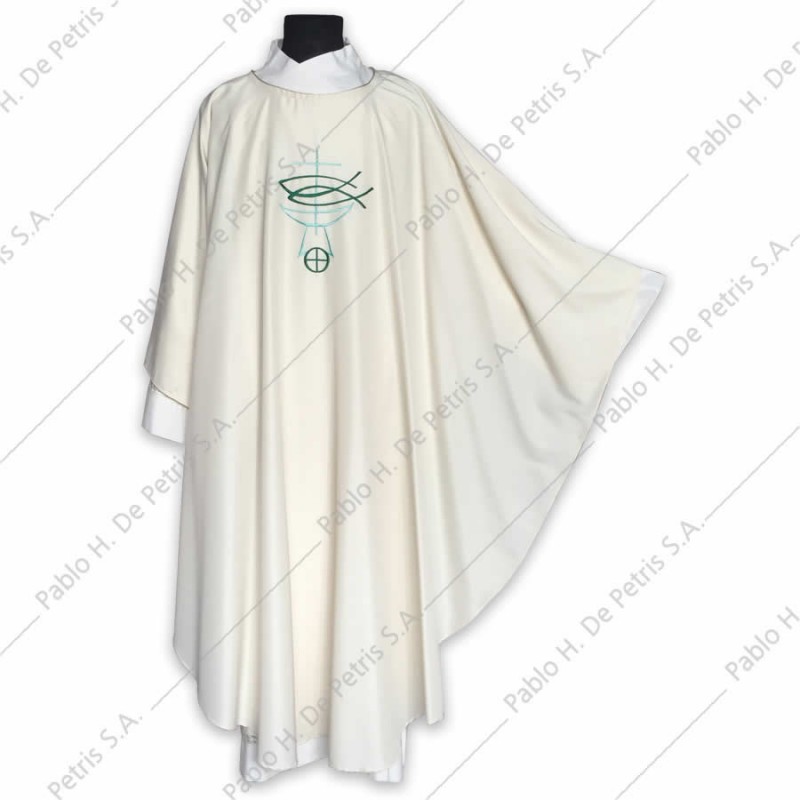 S 2657 - Blanco - Casulla Slabbinck - Bélgica S 2657 - Blanco - Casulla Slabbinck - Bélgica