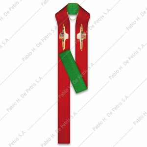 S 51-2605-Rojo-Verde - Estola reversible Slabbinck - Bélgica