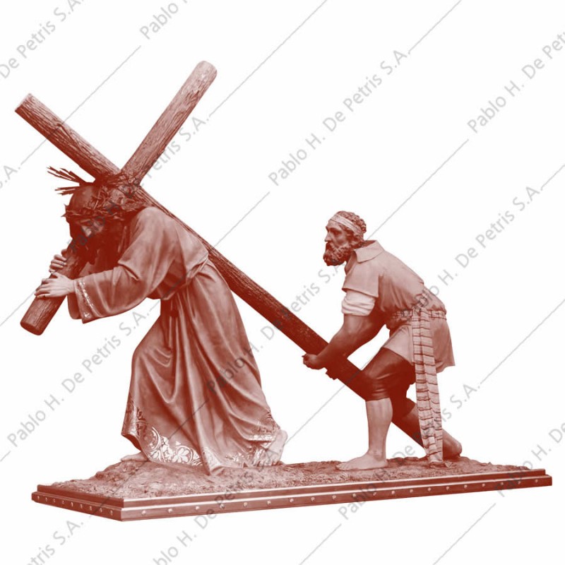 A315 Jesús con el Cirineo - Imagen Española A315 Jesús con el Cirineo - Imagen Española
