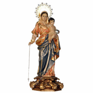 R468 Virgen del Rosario con pedestal - Imagen EspañolaR468 Virgen del Rosario con pedestal - Imagen Española
