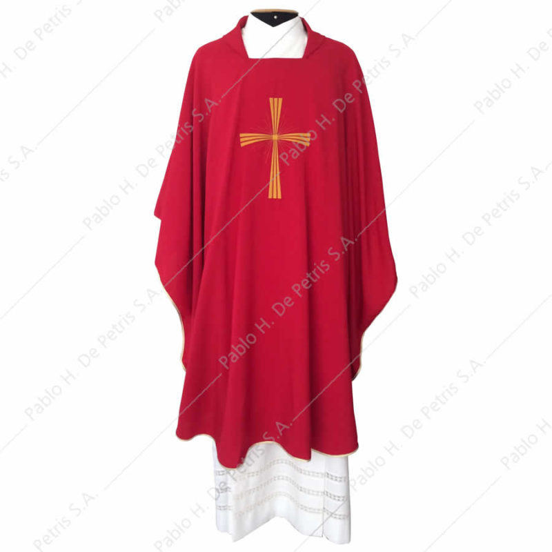 K65-CRO001-rojo casulla italiana